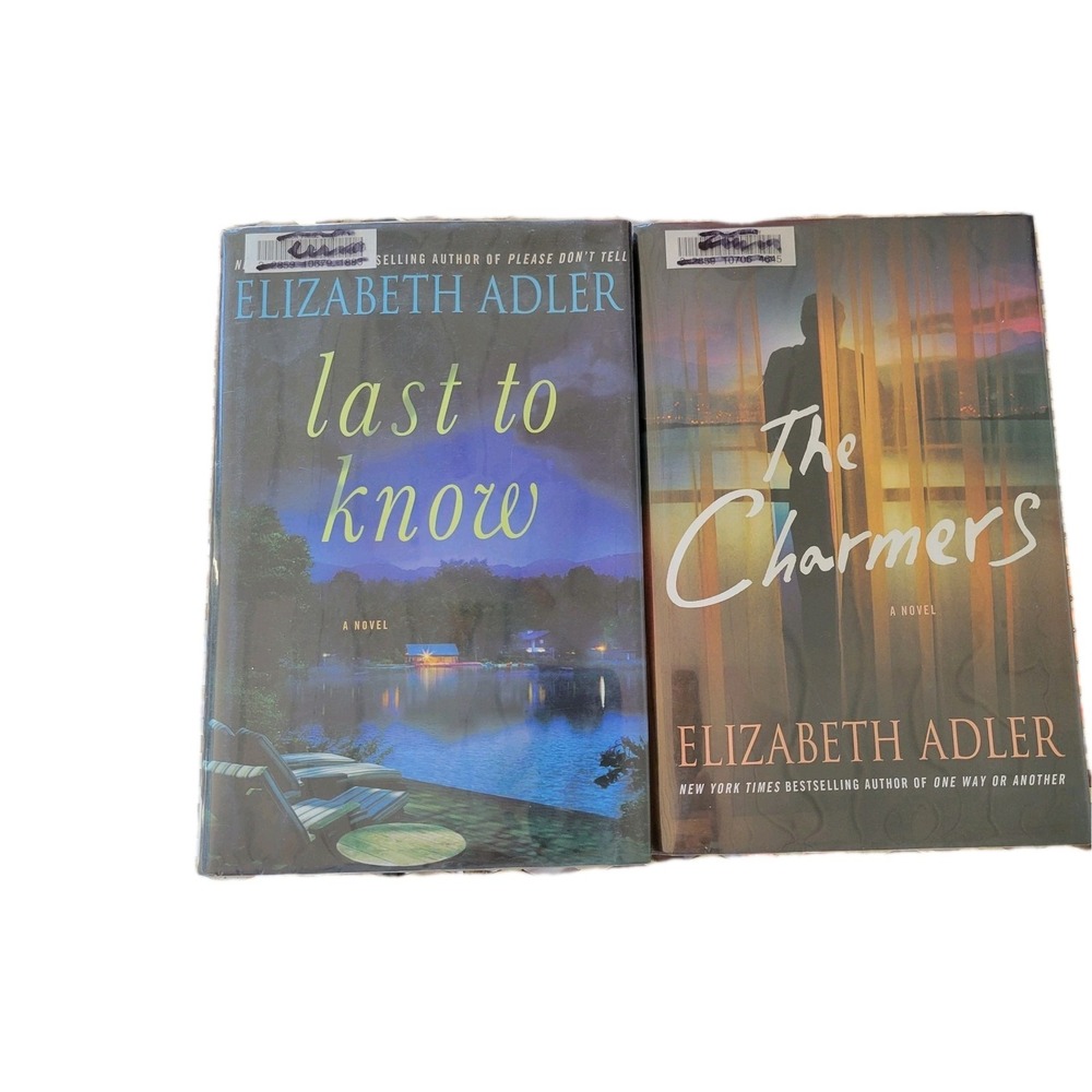 Elizabeth Adler Hardcover Book Lot Last‎ to Know The Charmers Mystery Romance...